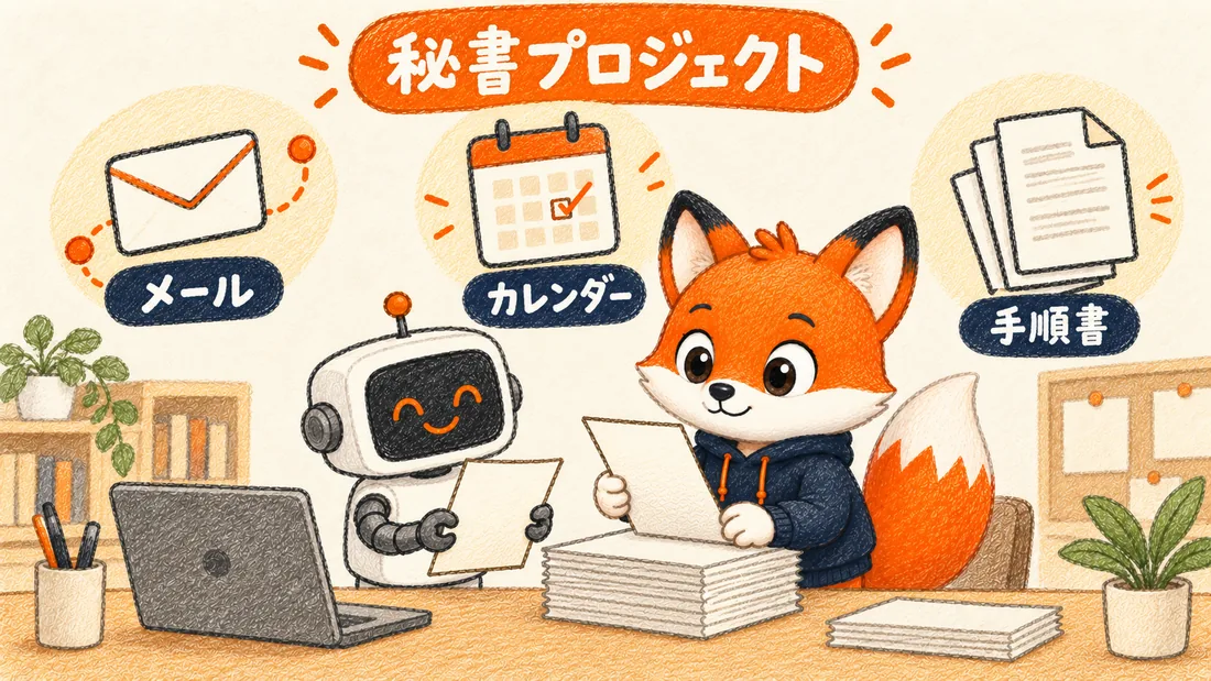 ChatGPTのプロジェクトを秘書専用の仕事部屋として使うイメージ
